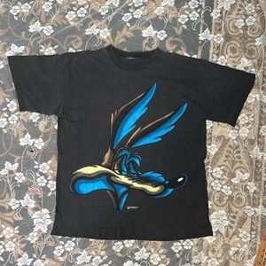 Vtg 90s Looney Tunes Wile E. Coyote T-Shirt Single Stitch 1994 Warner Bros.